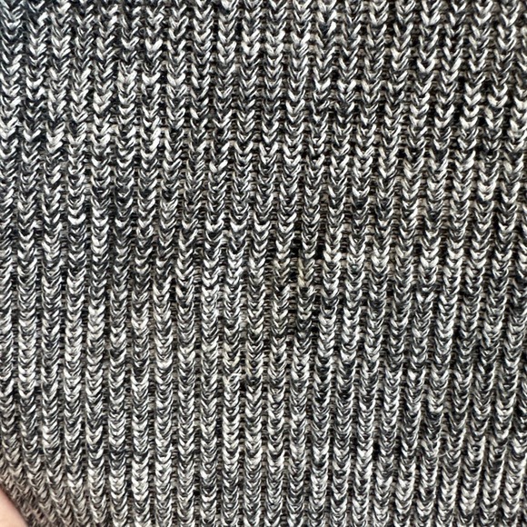 ColdWater Creek Black and White Knitted, Folded Turtle Neck Oversize Sweater - Picture 2 of 5